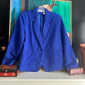 Carol Reed Petite Women's Blue Blazer 12P